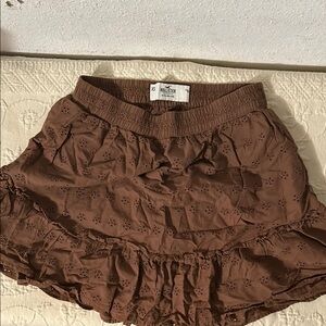 Hollister Brown Ruffle Skirt